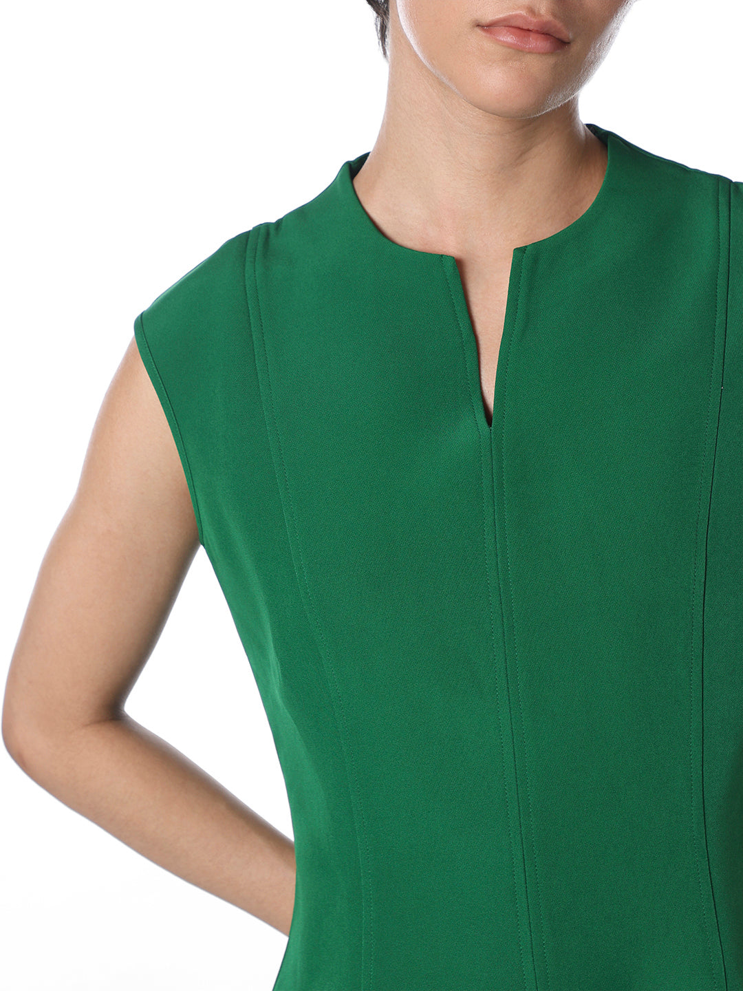 Green Flared Short Dress