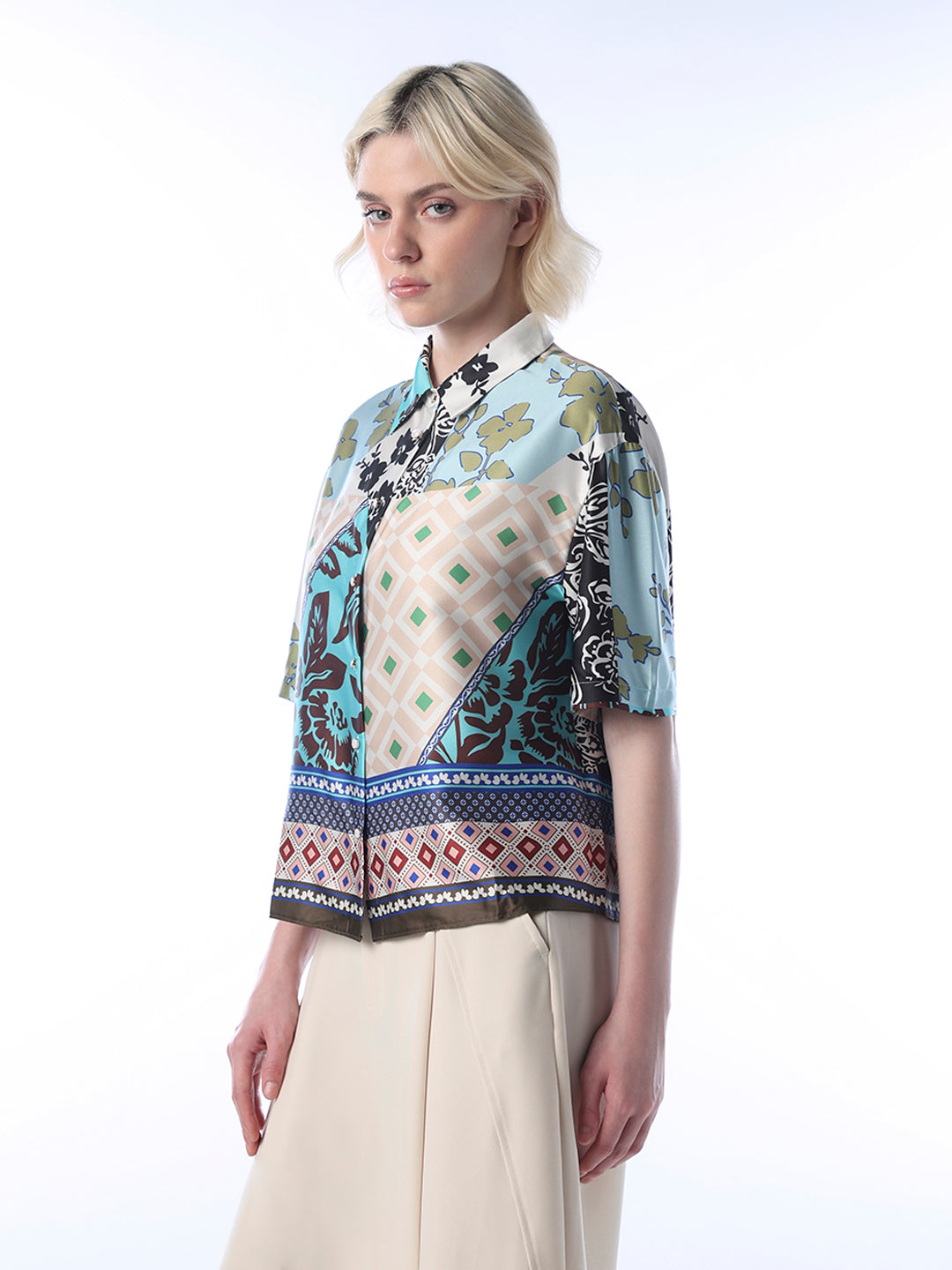 Satin Printed Shirt