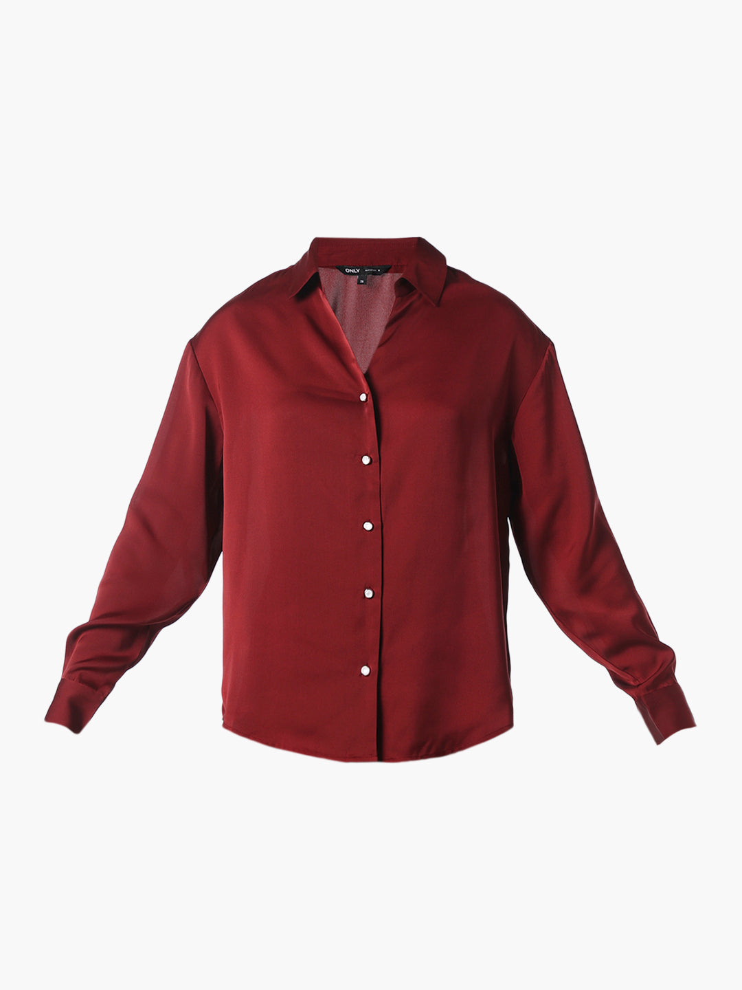 Maroon Satin Shirt
