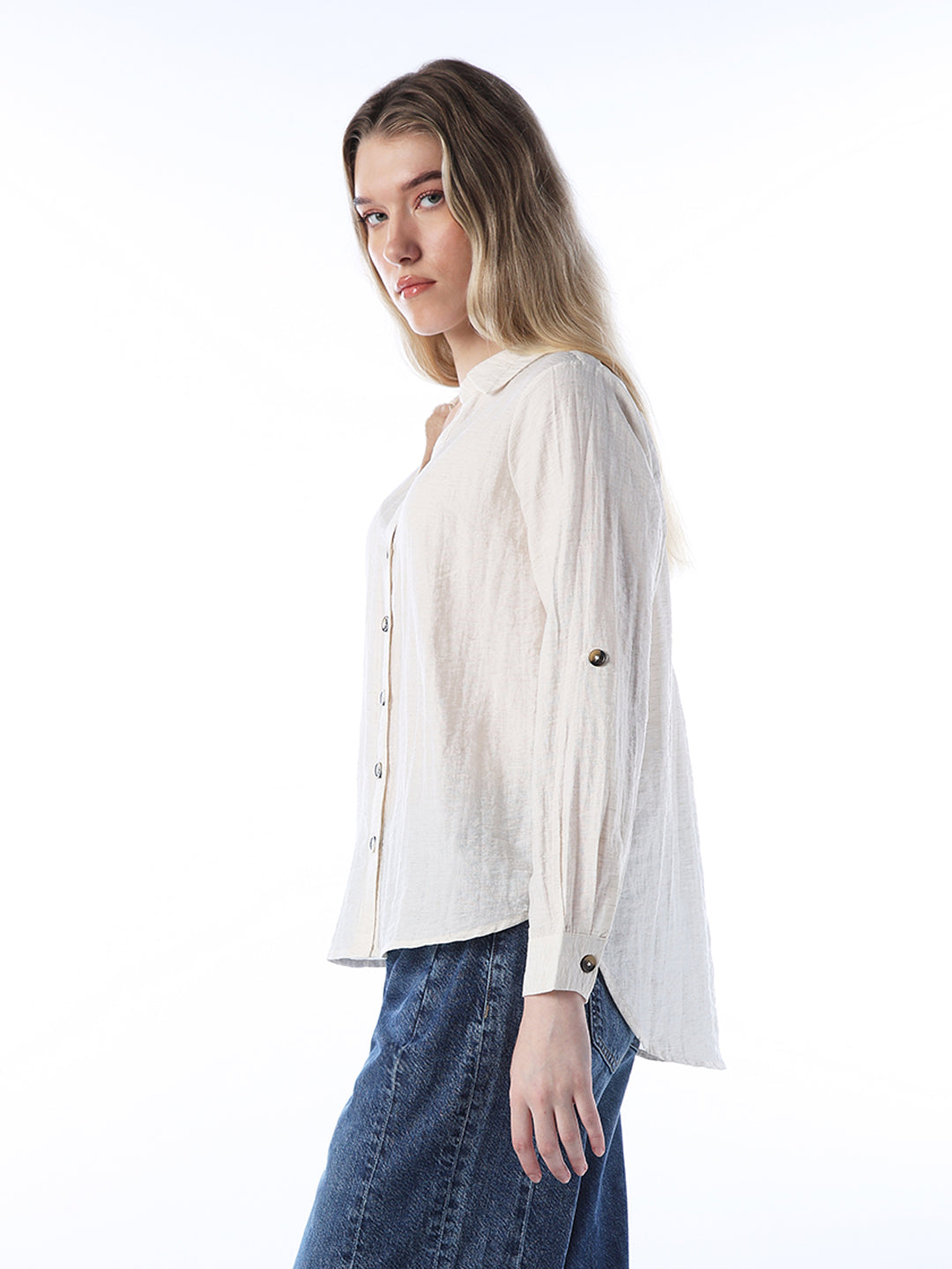 V-neck Shirt - White