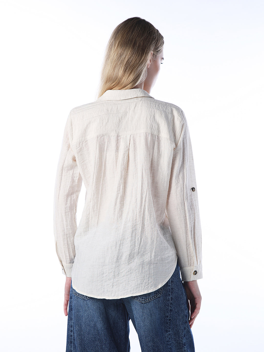 V-neck Shirt - White