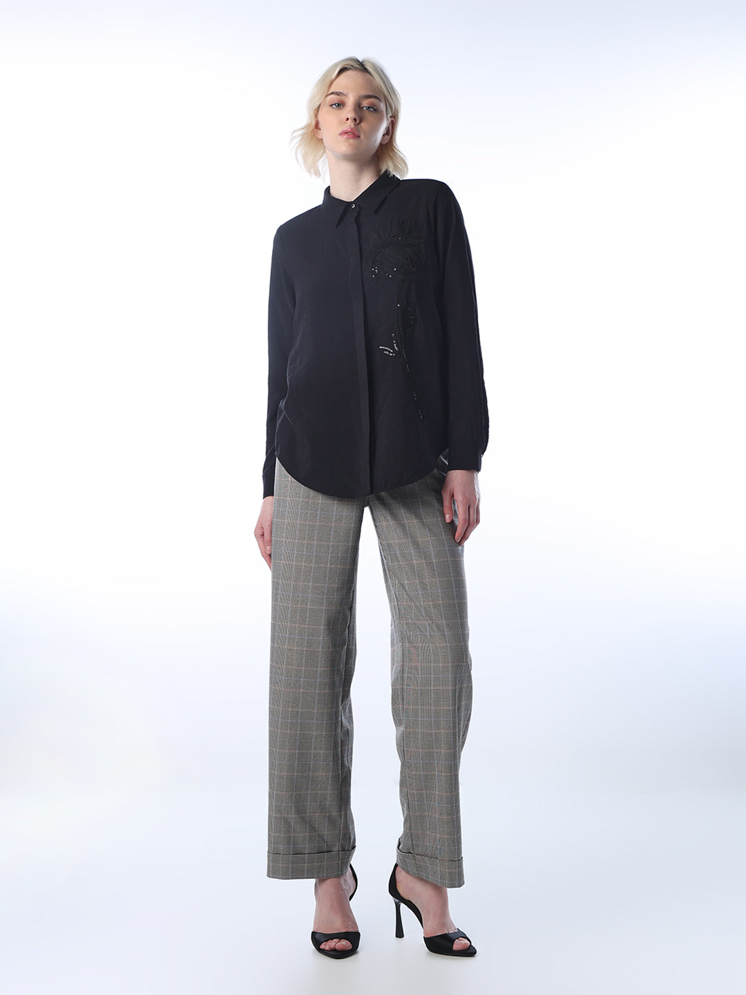 Rhinestone Embellished Shirt