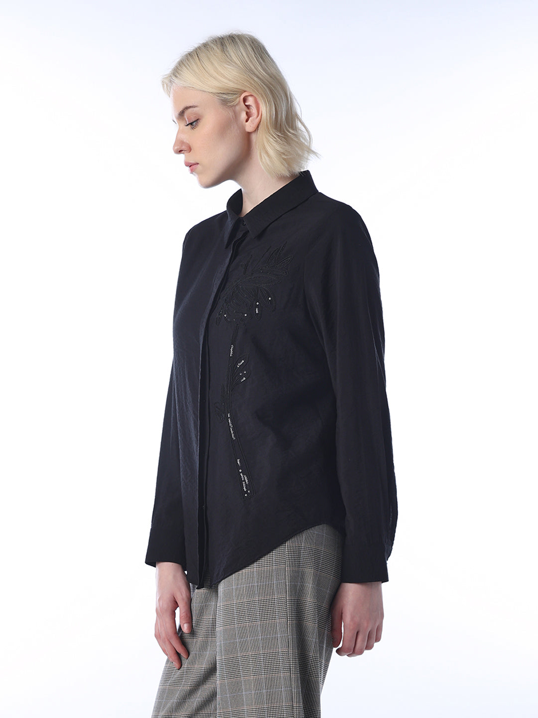 Rhinestone Embellished Shirt