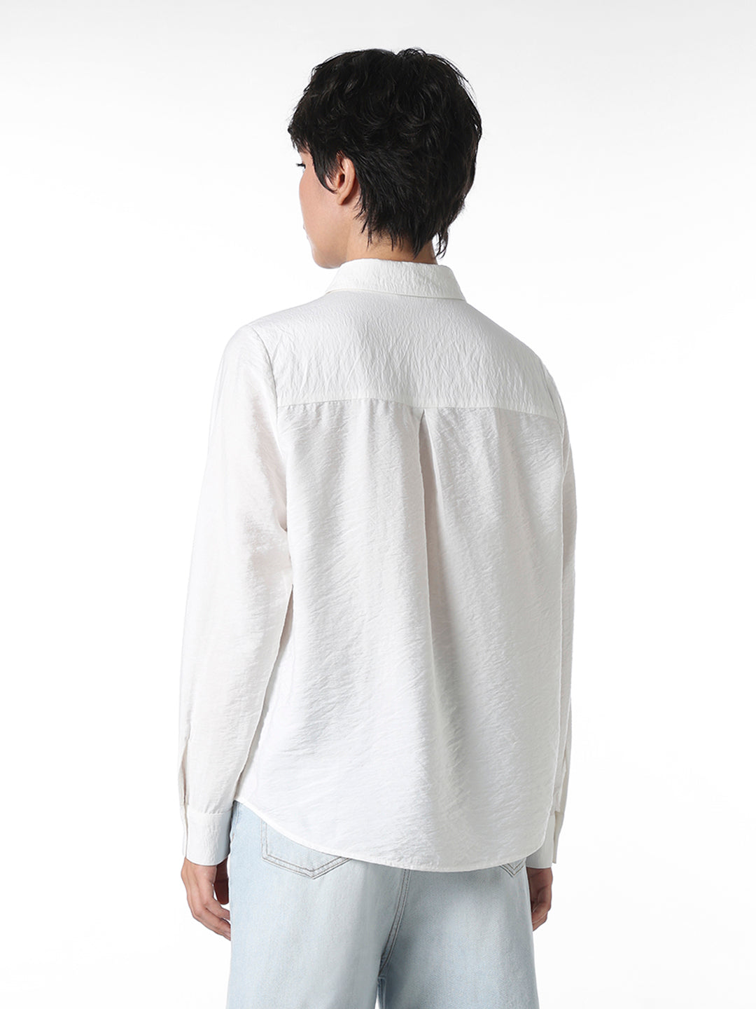 White Textured Shirt