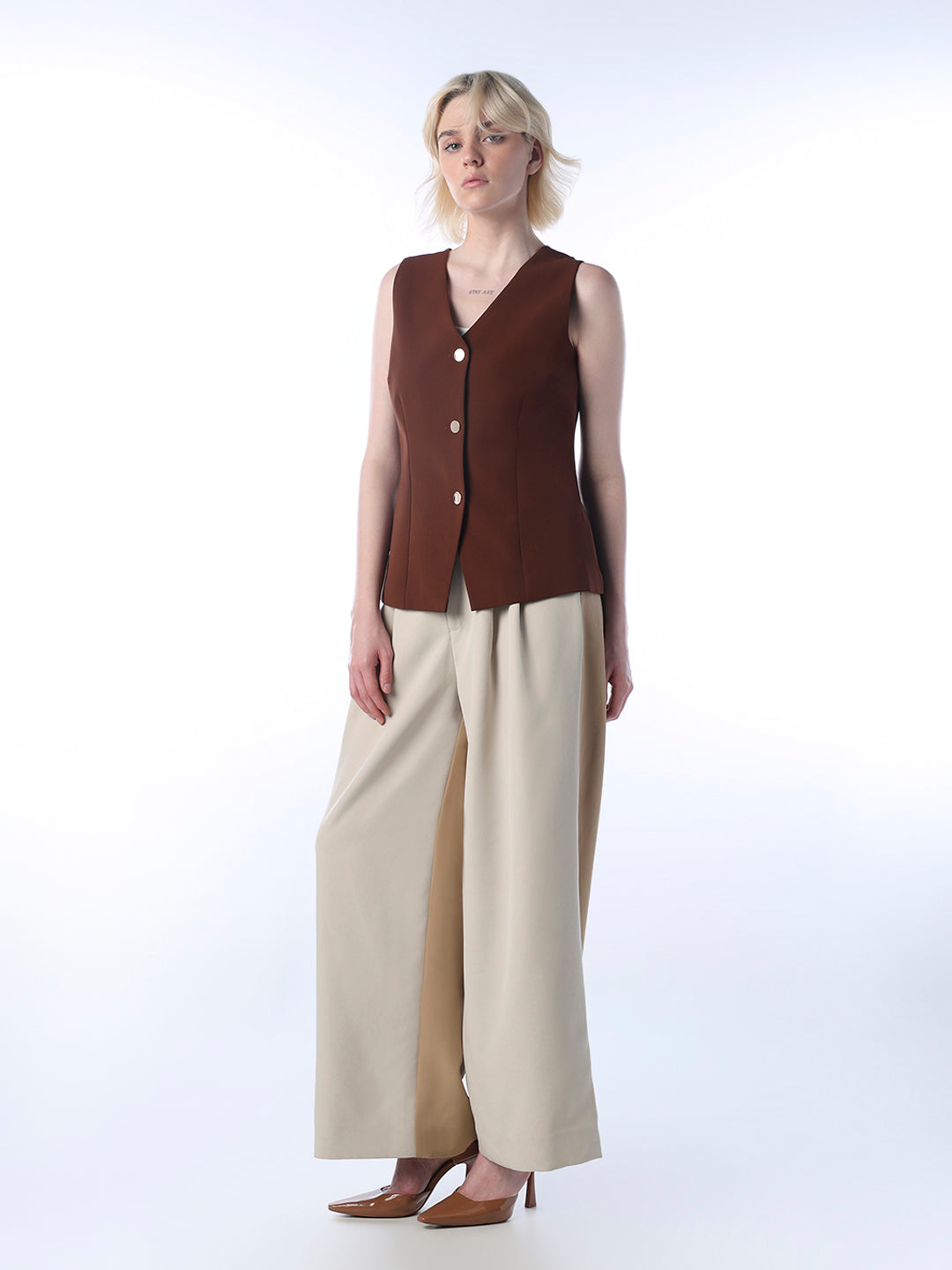 Deep V-Neck Waistcoat