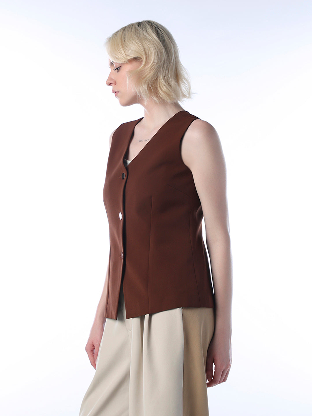 Deep V-Neck Waistcoat