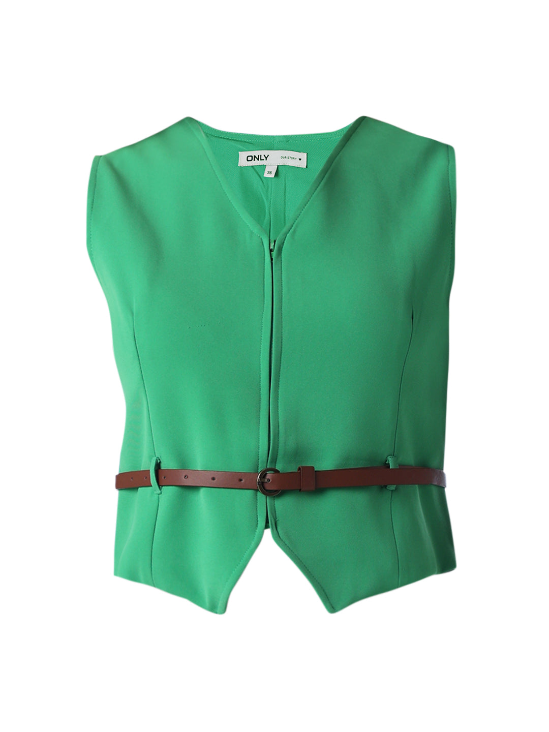 Belted Sleeveless Vest