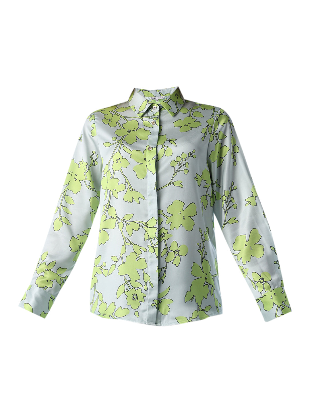 Floral Print Satin Shirt