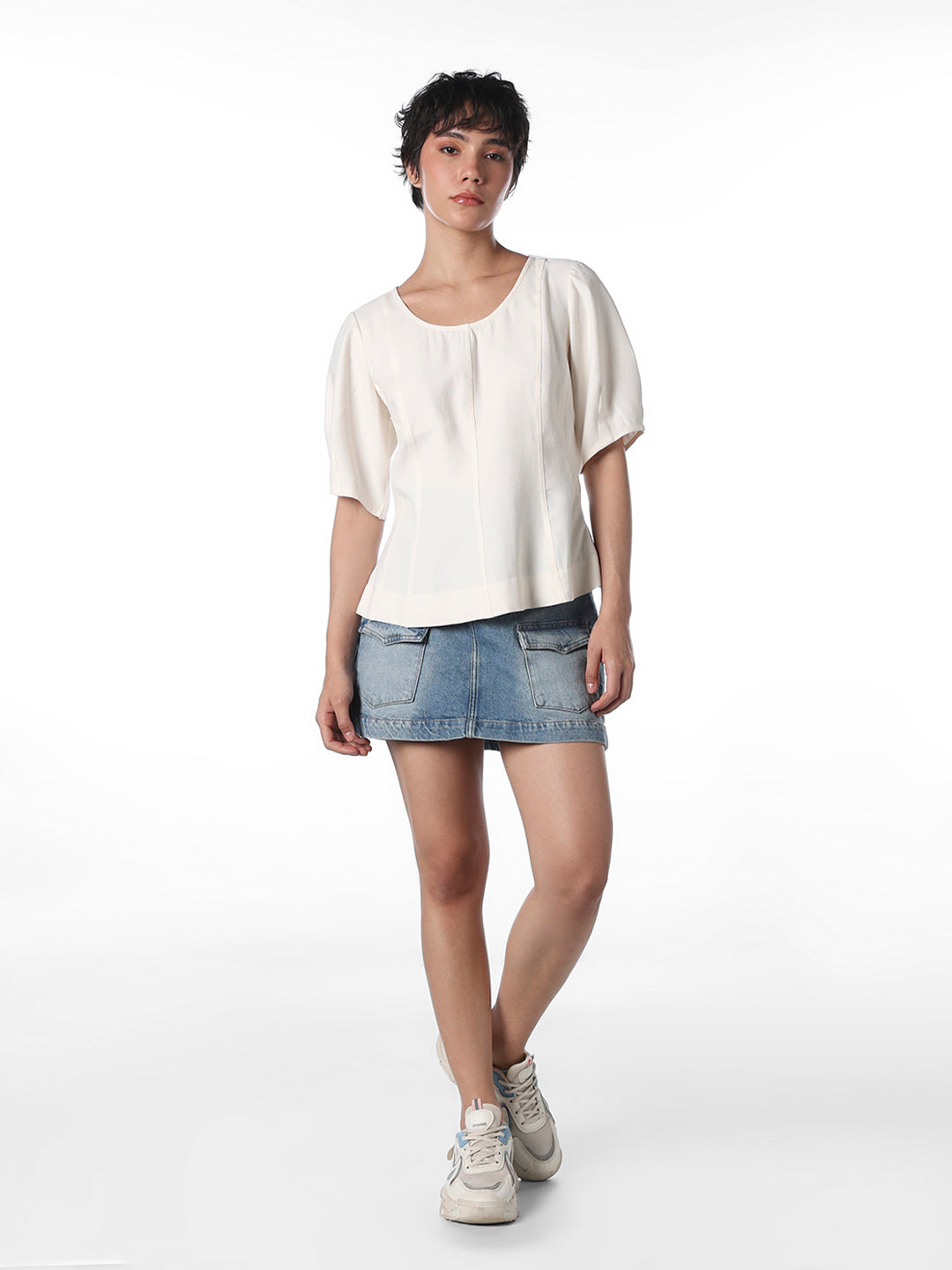 White Structured Top