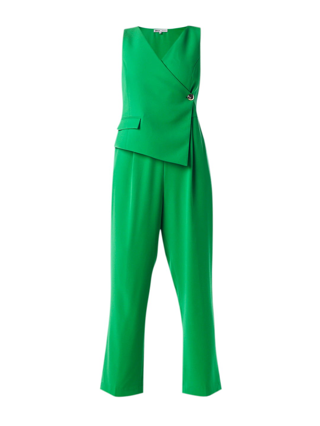 Draped Neckline Jumpsuit