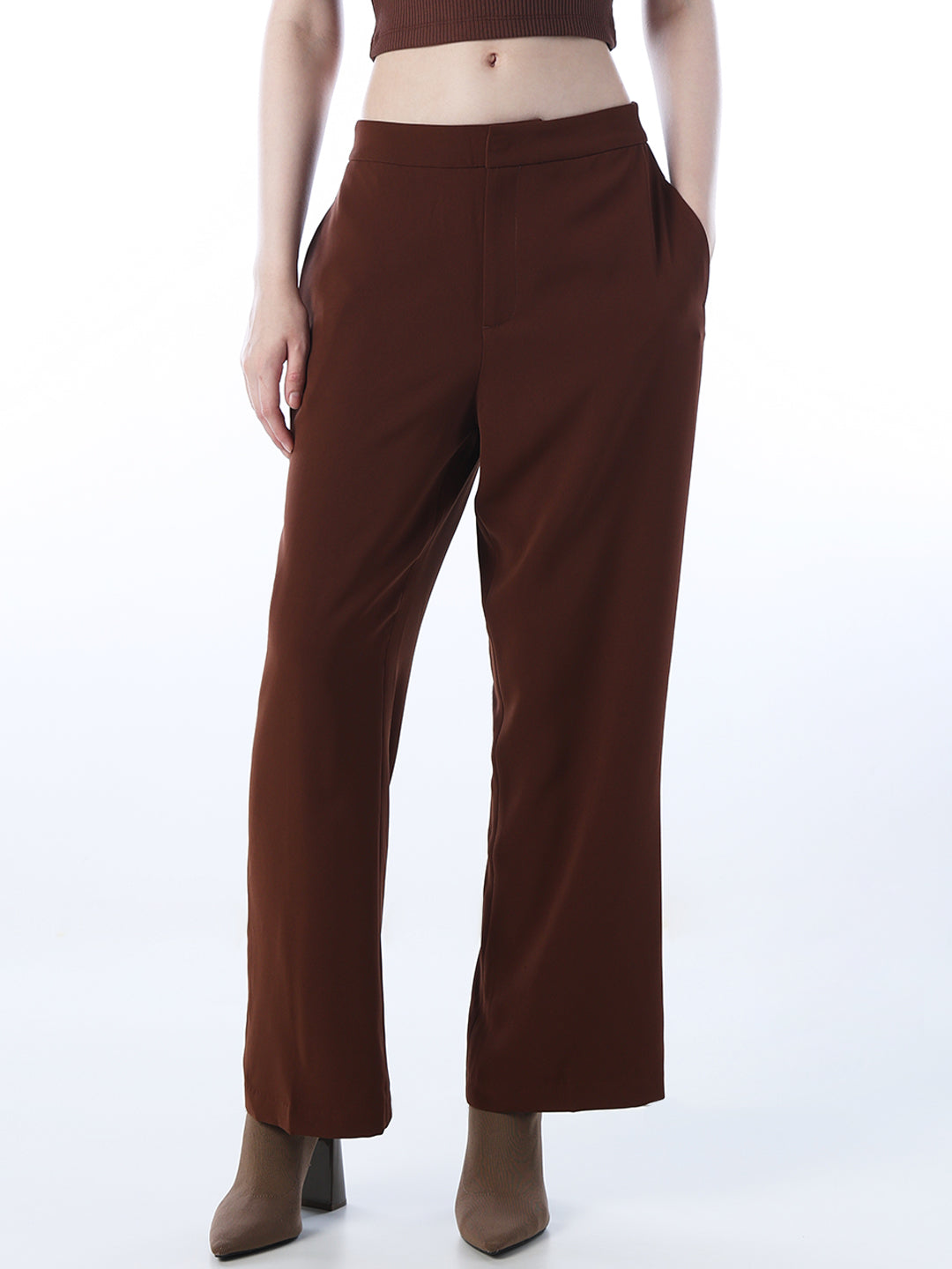 Flared Crease-Leg Pants
