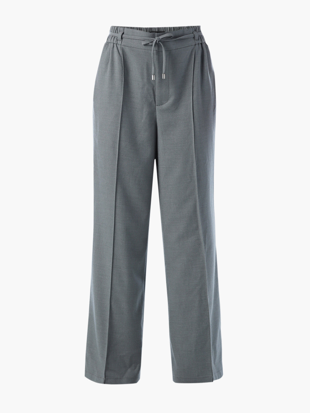 Grey Belted Flared Pants