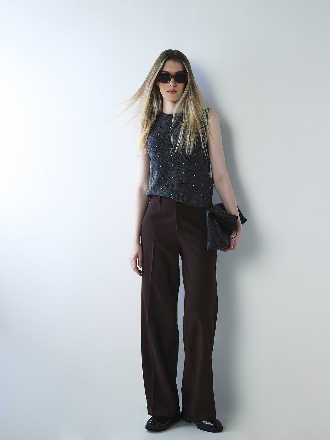 Flared High Rise Pants