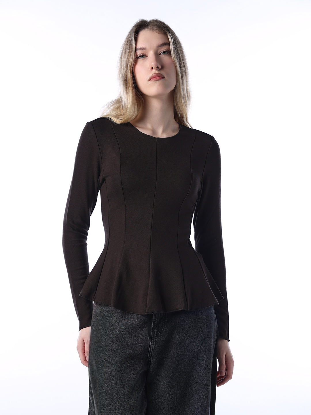 Heavy Jersey Peplum Top