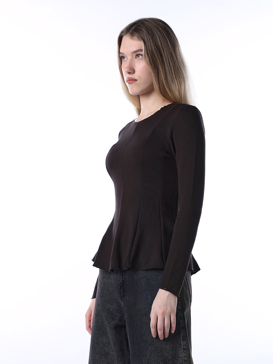 Heavy Jersey Peplum Top