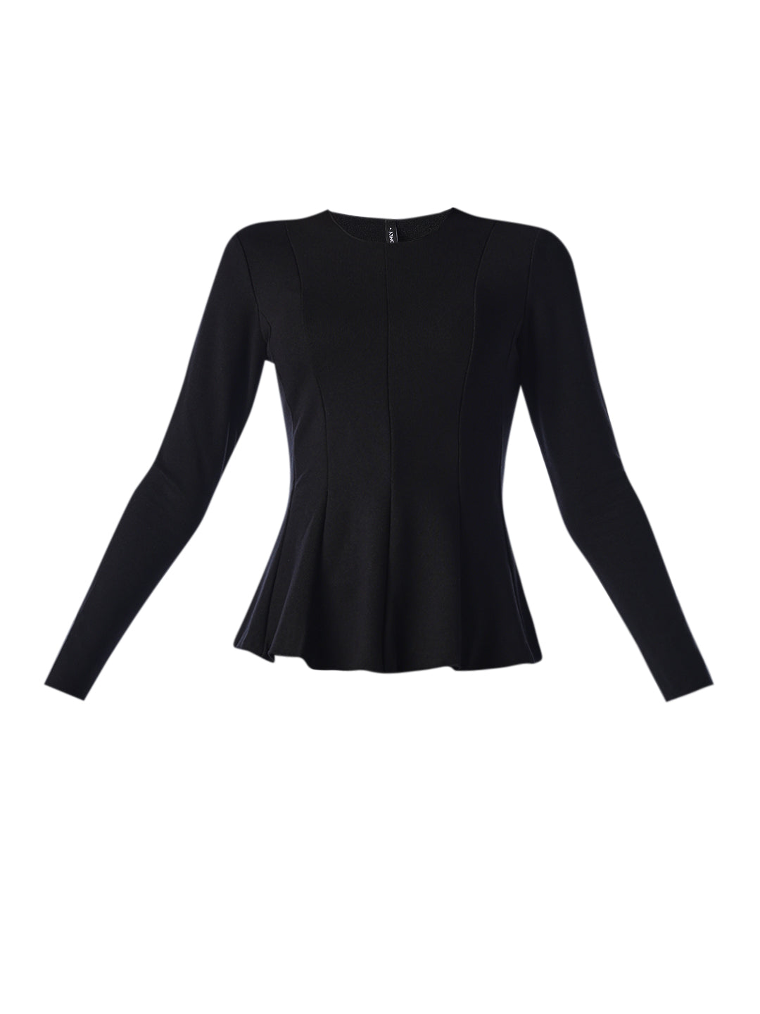 Heavy Jersey Peplum Top - Black
