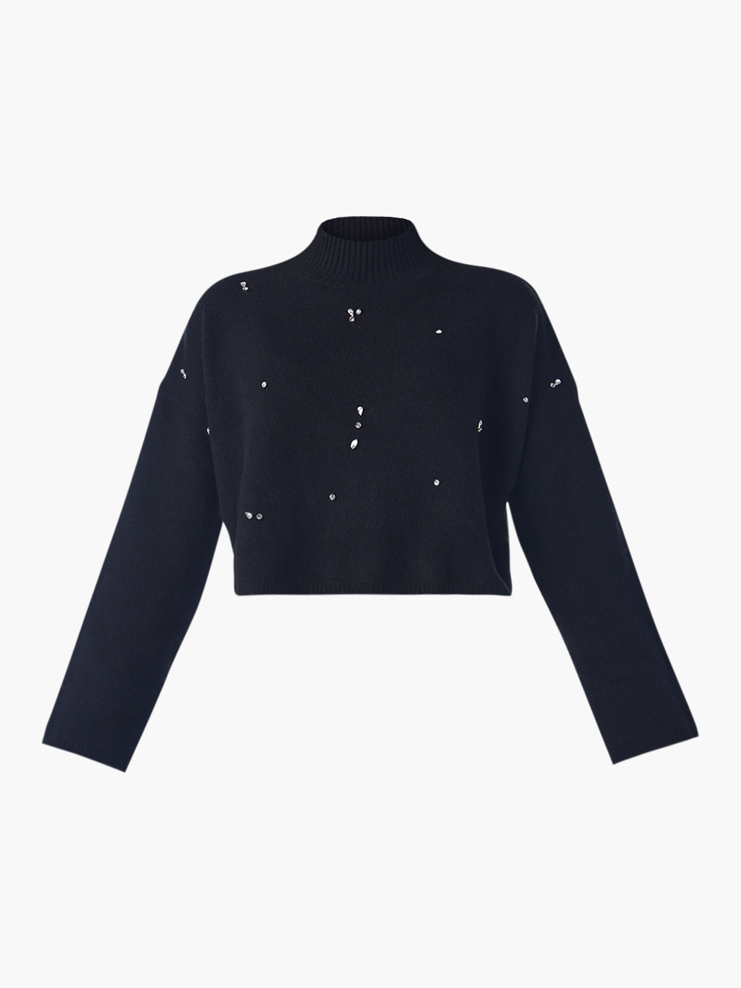 Embellished High Neck Pullover