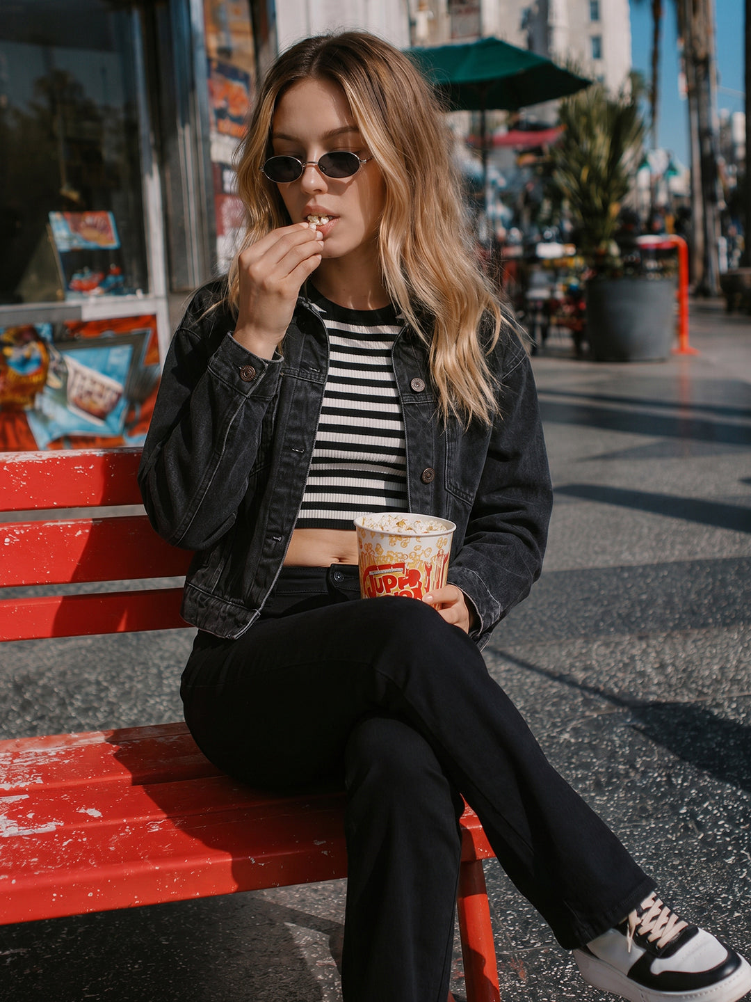 Black High Rise Flared Jeans