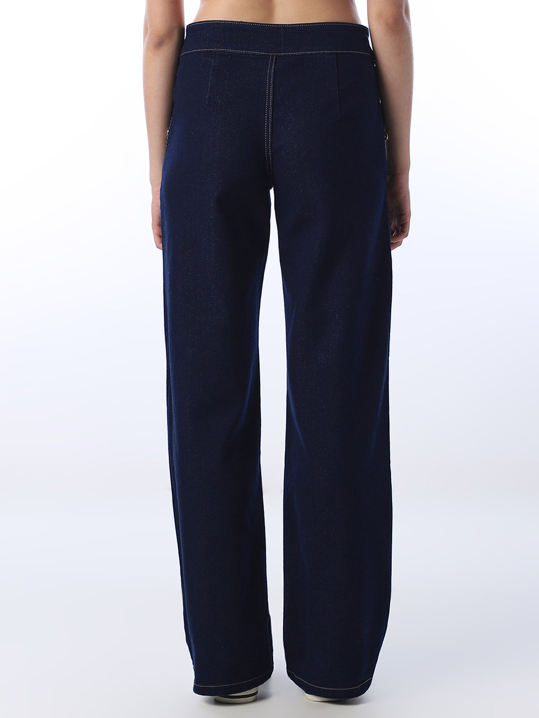 High Waist Wide Leg Sailor Jeans