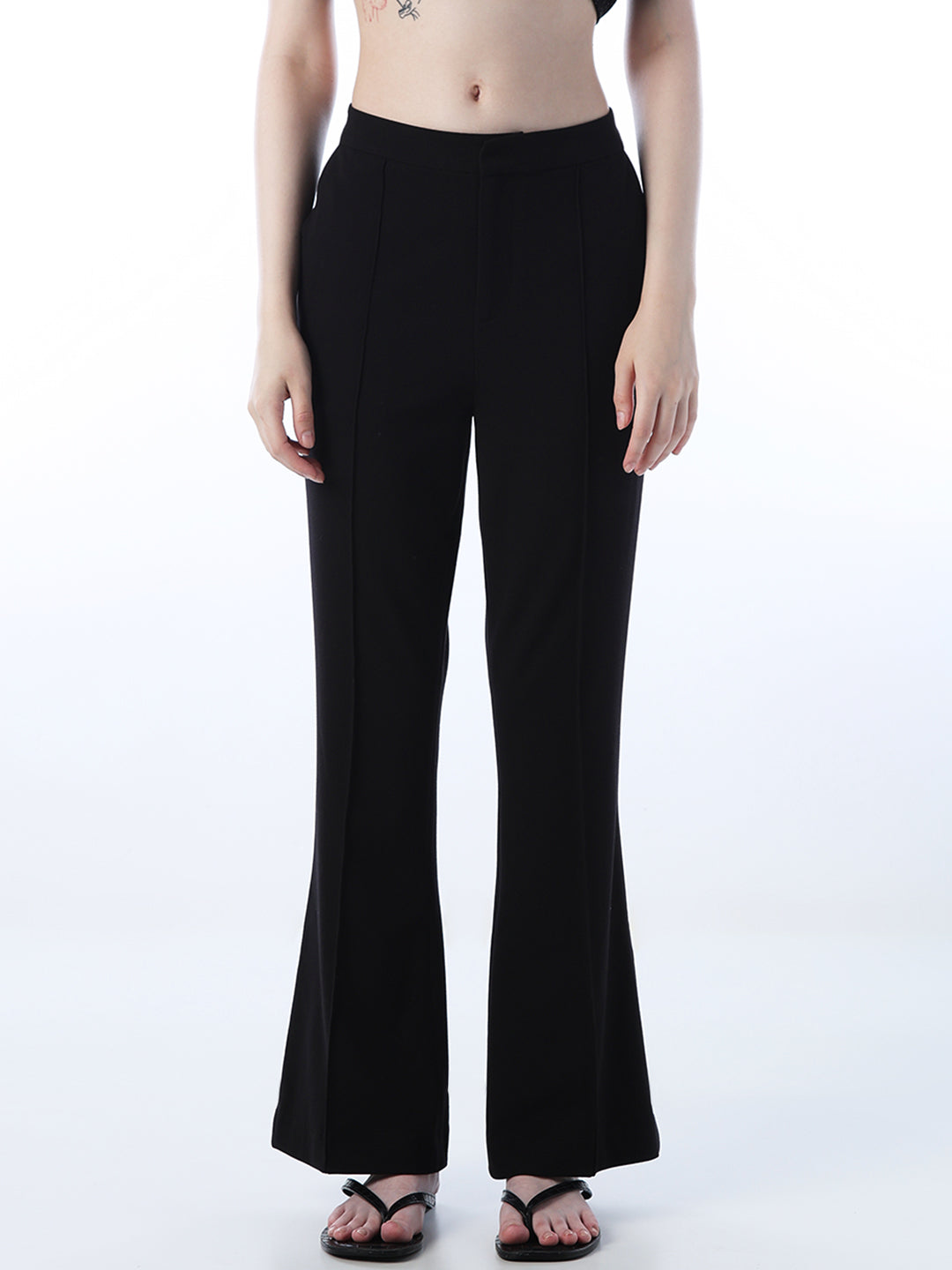 Flared Pintuck Pants