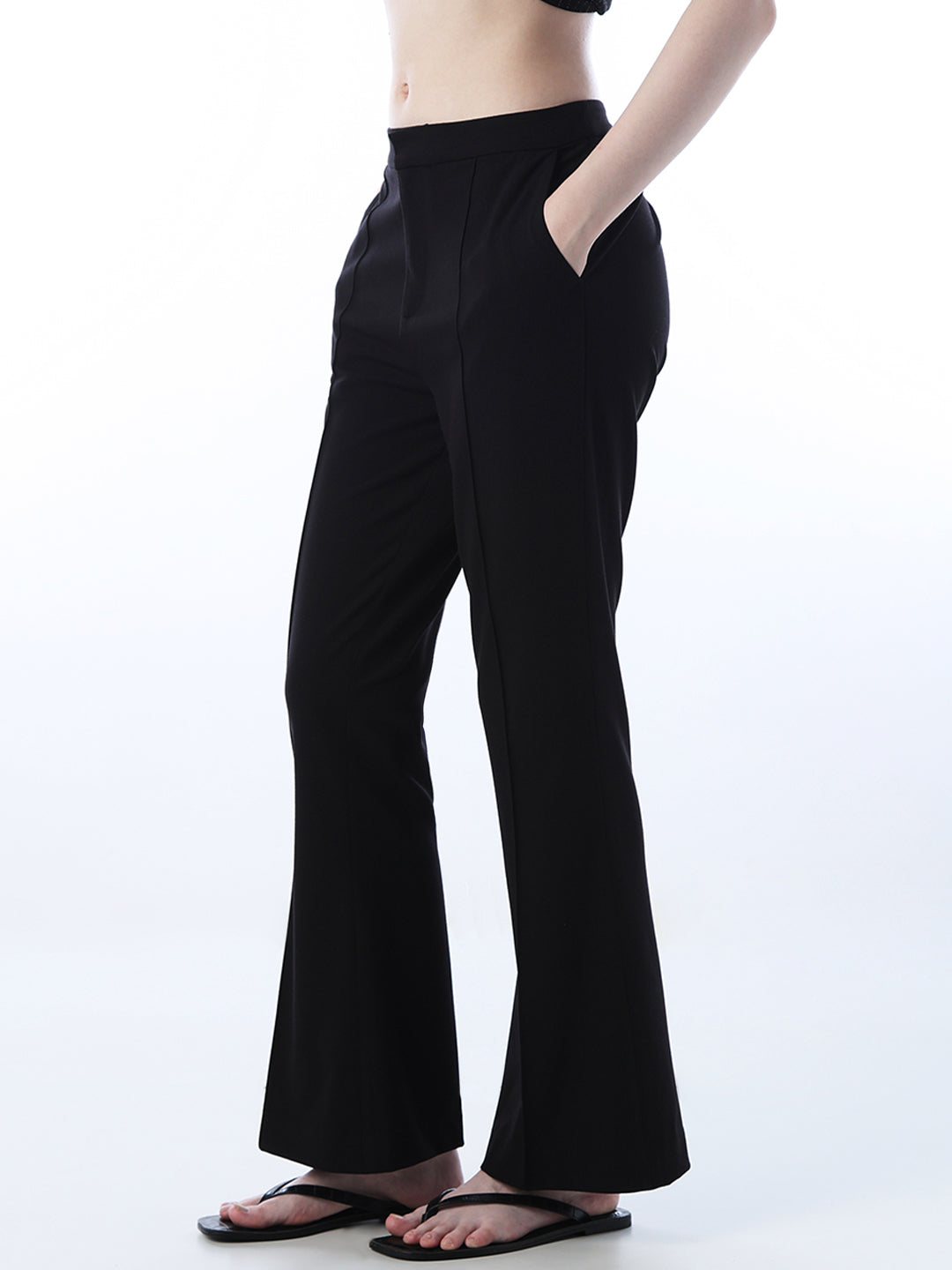 Flared Pintuck Pants