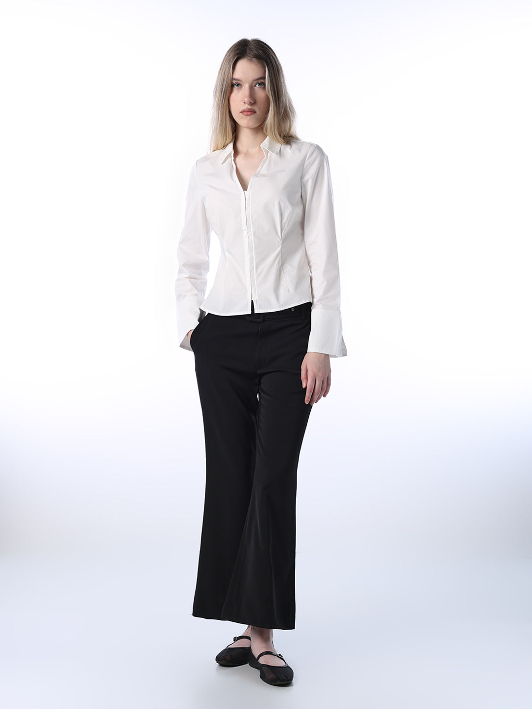 Fitted Hook Poplin Shirt