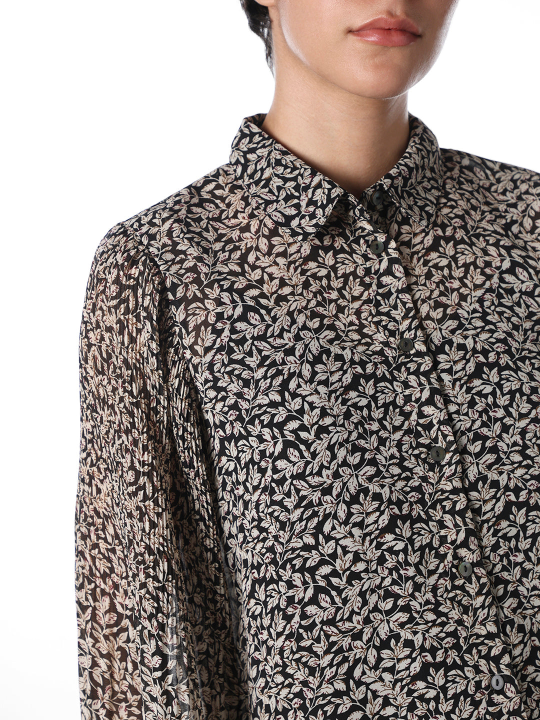 Plisse Printed Shirt