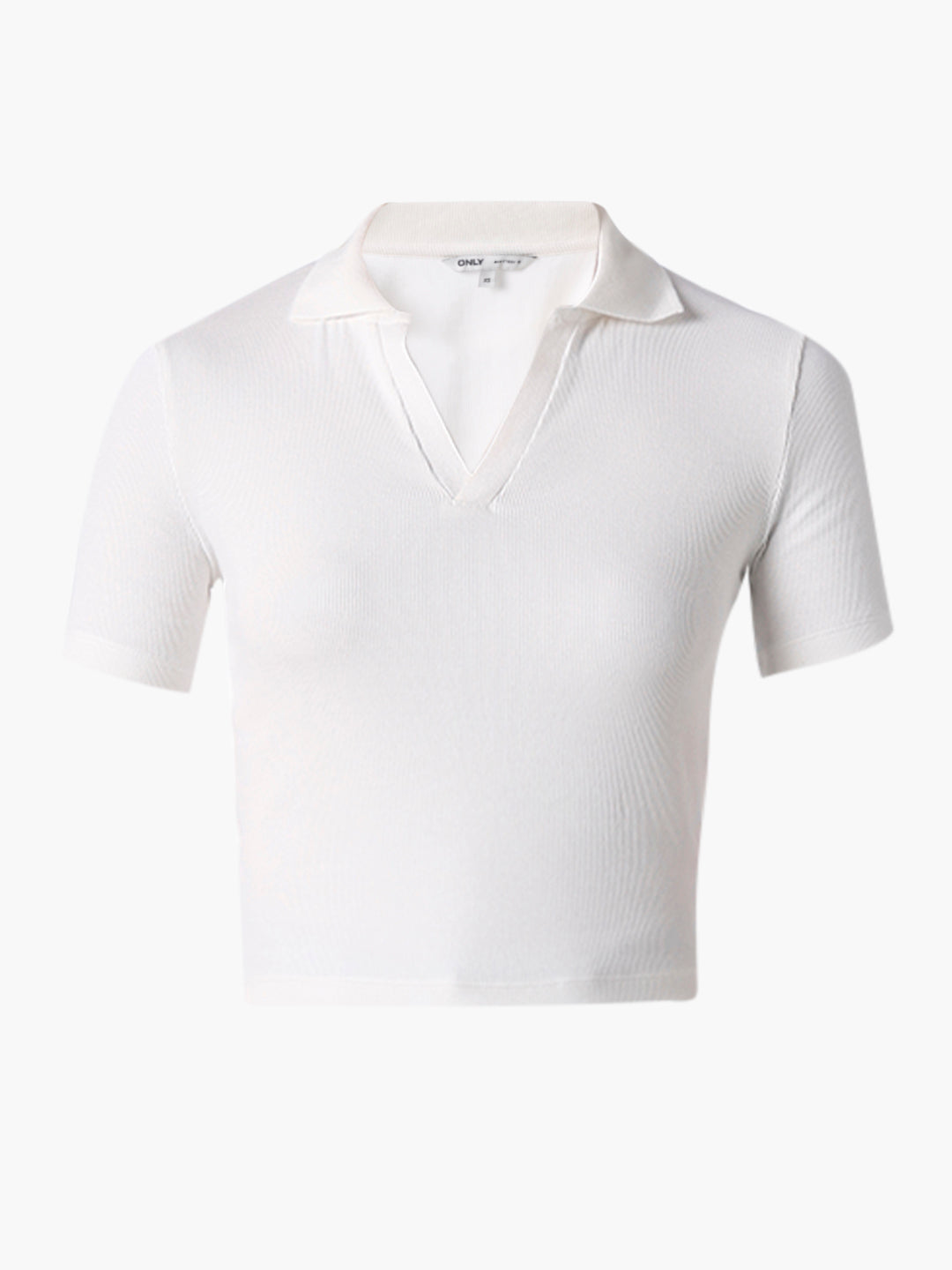 White Cropped Polo