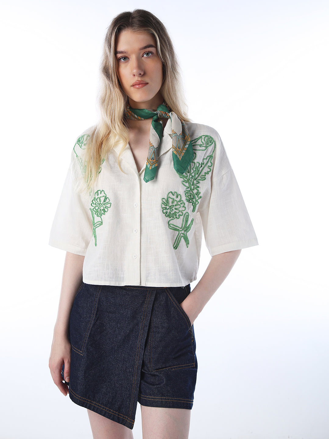 Embroidered Cotton Shirt