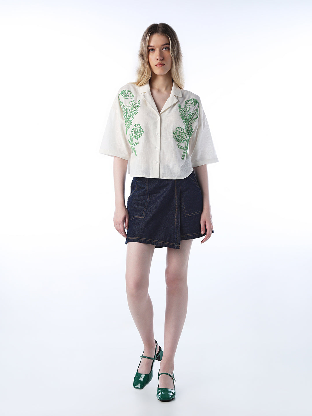 Embroidered Cotton Shirt