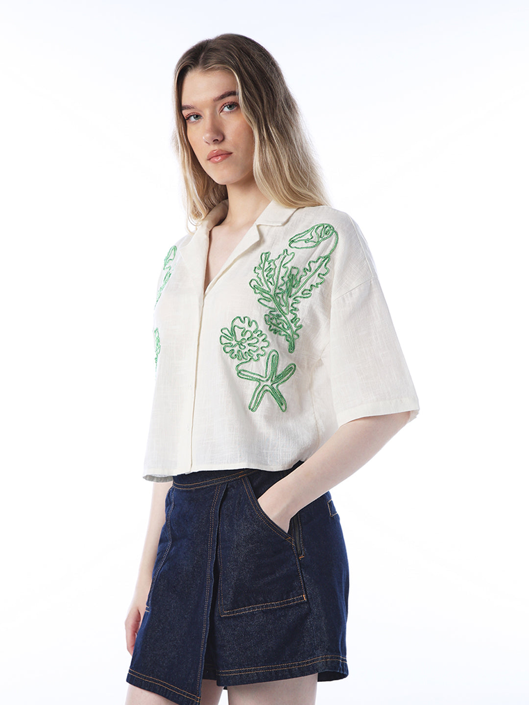 Embroidered Cotton Shirt