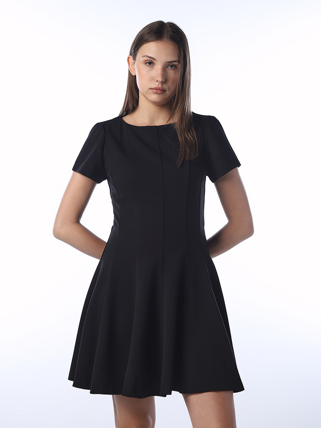 Structured Fit & Flare Mini Dress