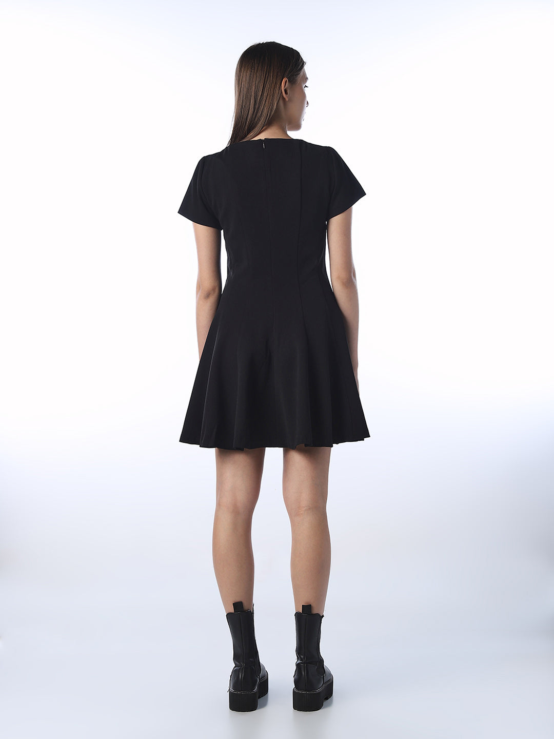 Structured Fit & Flare Mini Dress