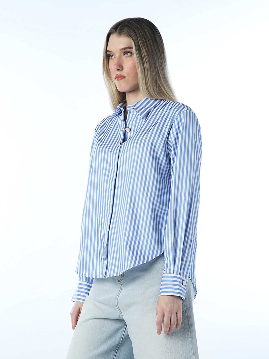 Striped Satin Shirt