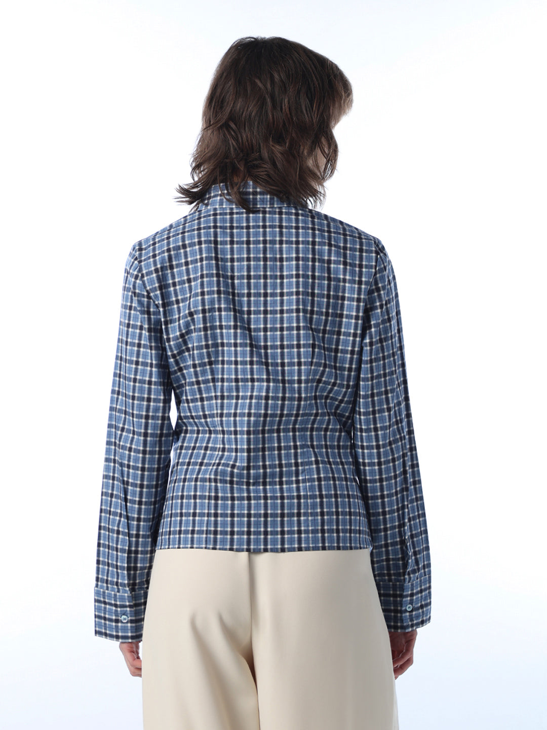 Waist-Fitted Check Shirt