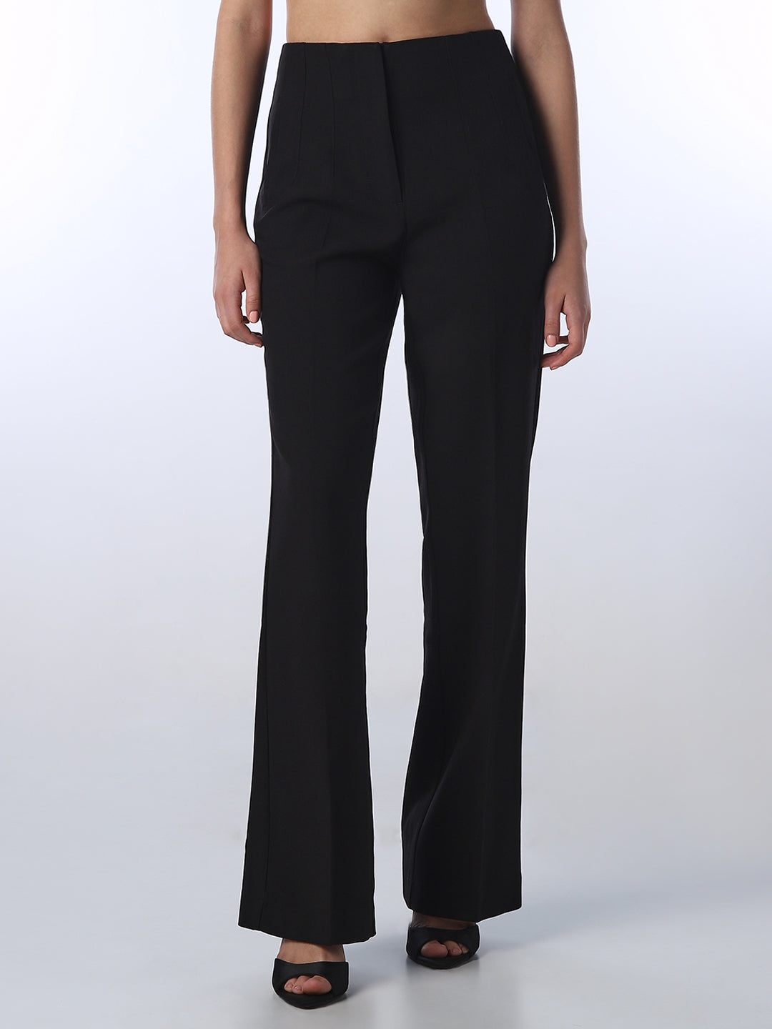 High Waist Flared Tailored Pants