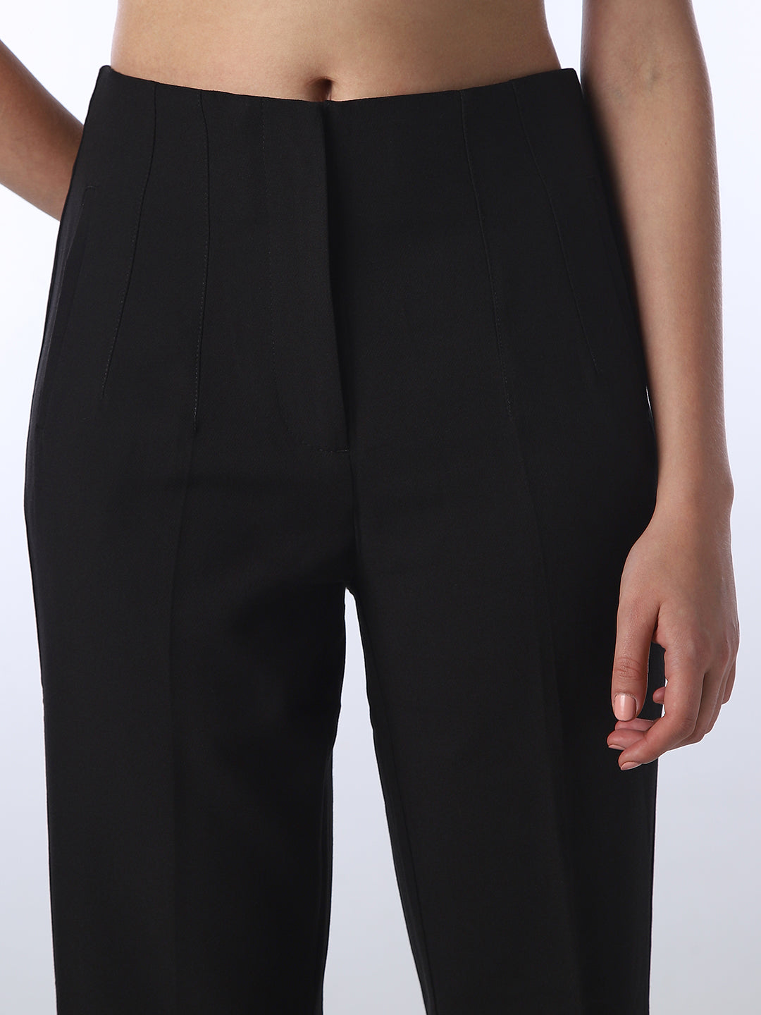 High Waist Flared Tailored Pants