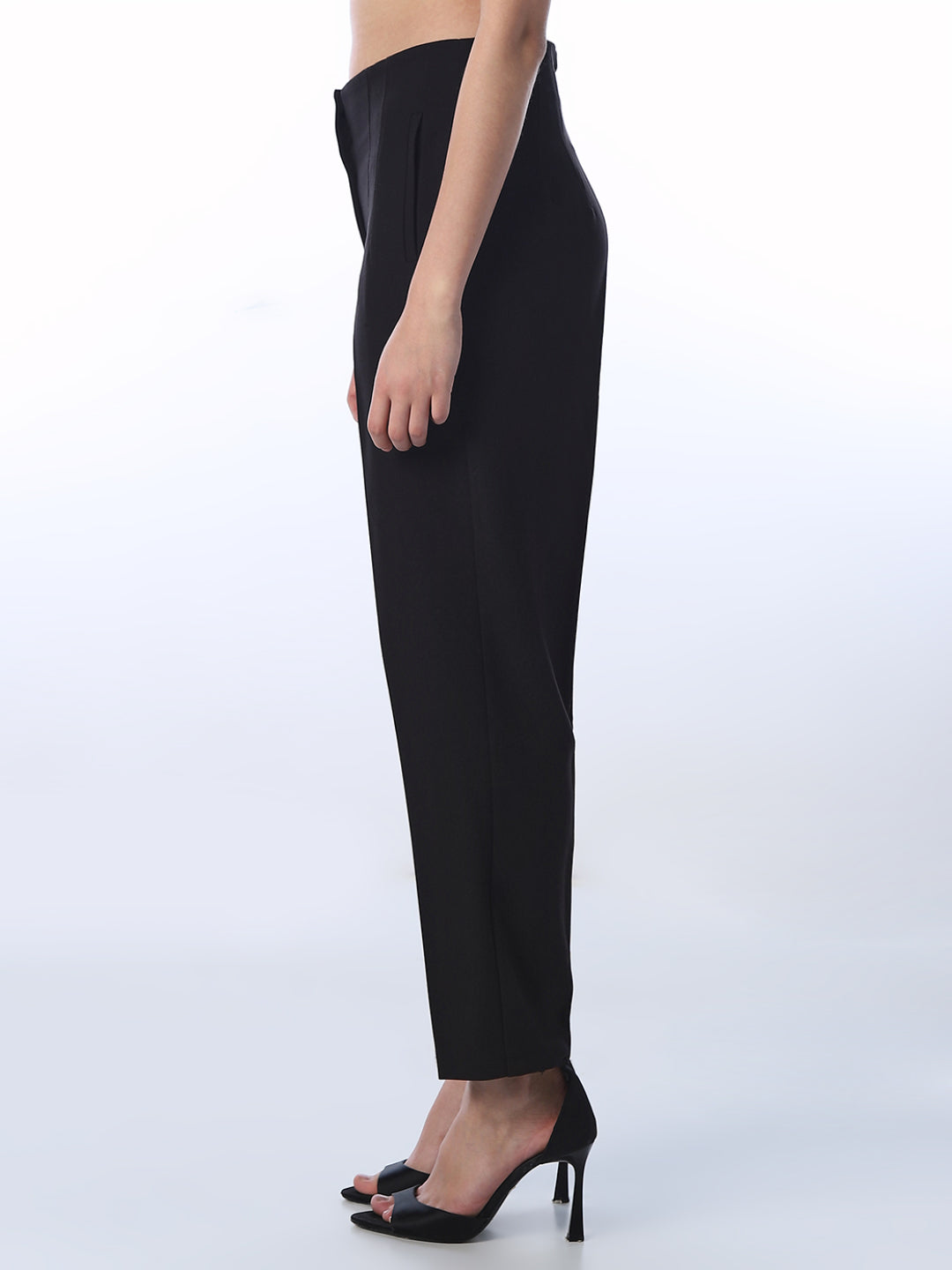High Waist Ankle Length Tailored Pants