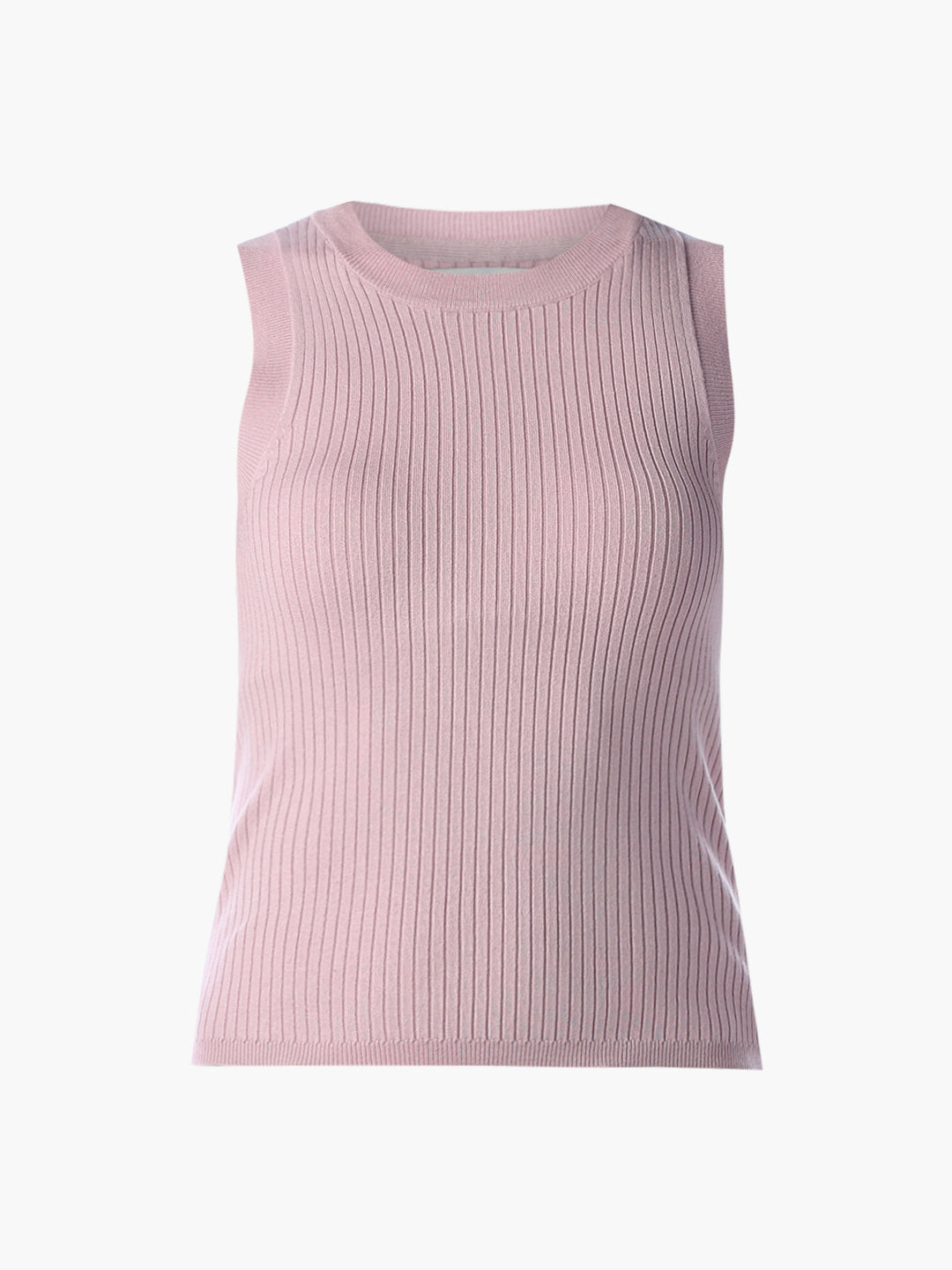 Sleeveless Knitted Top - Pink