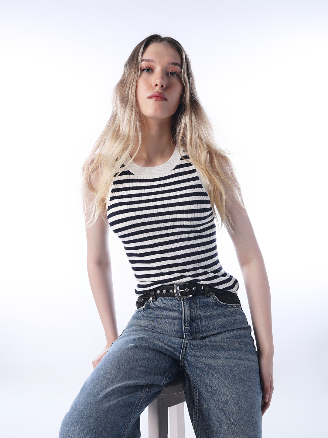 Striped Ribbed Tank Top