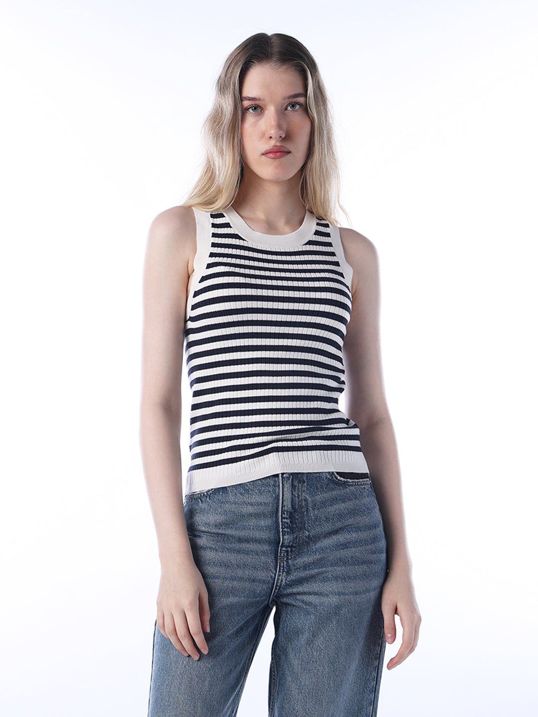 Striped Ribbed Tank Top