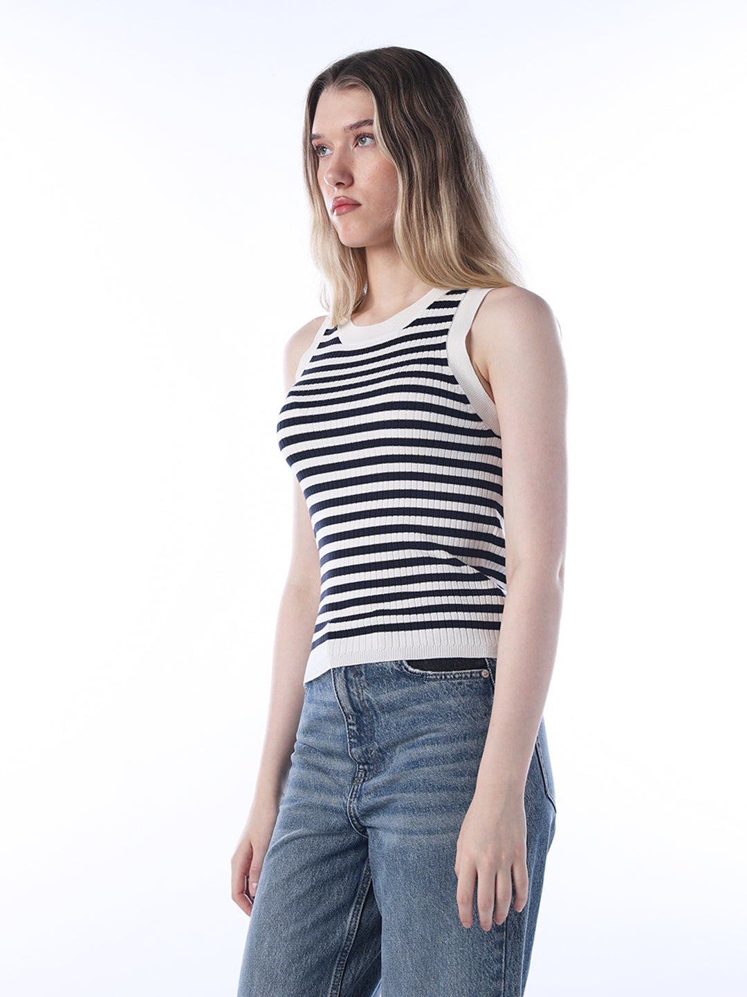 Striped Ribbed Tank Top