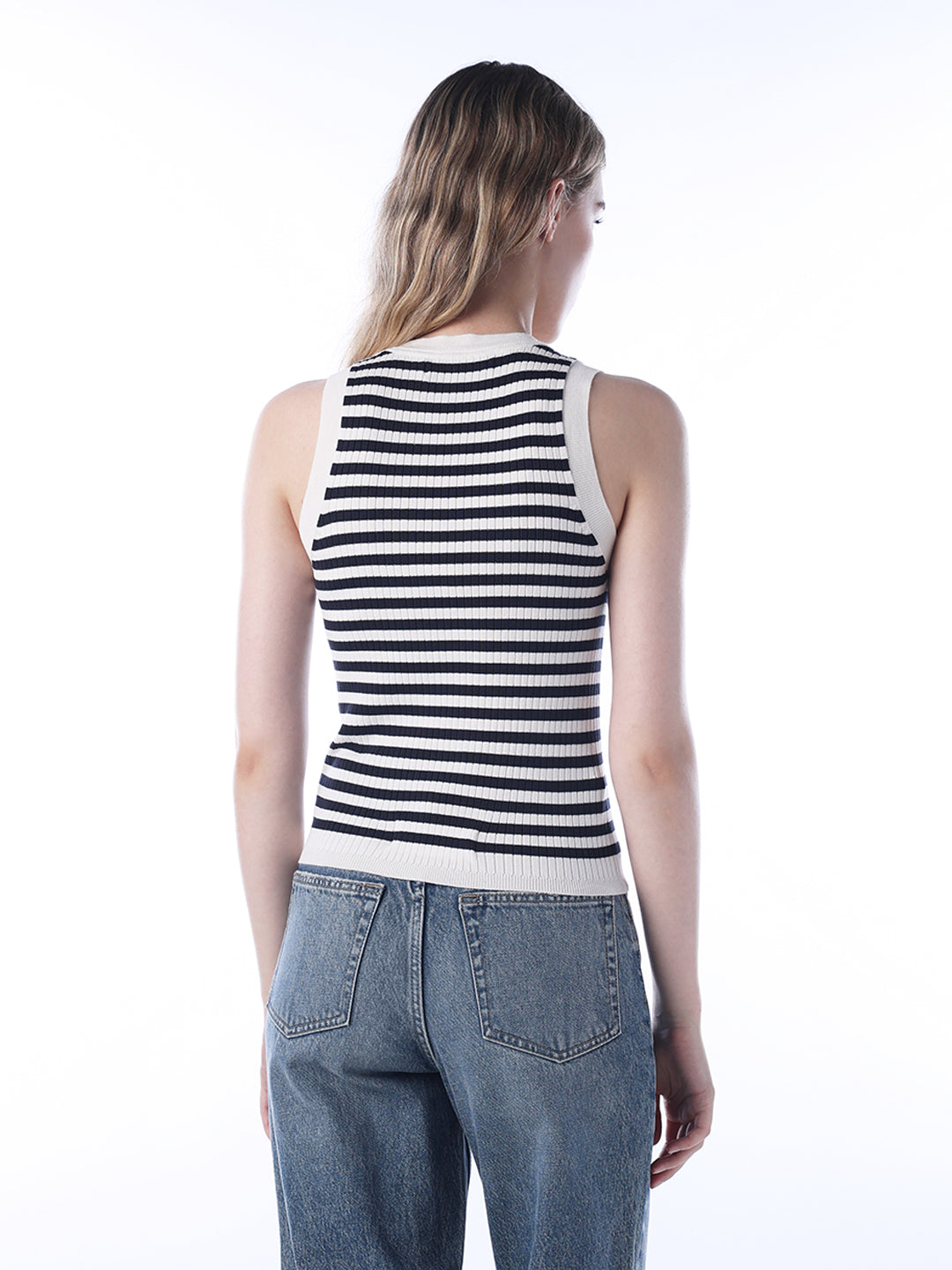 Striped Ribbed Tank Top