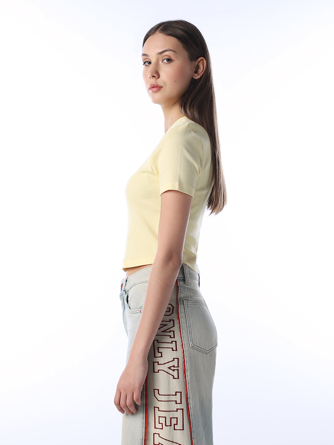 Slim Fit O-Neck T-shirt - Yellow