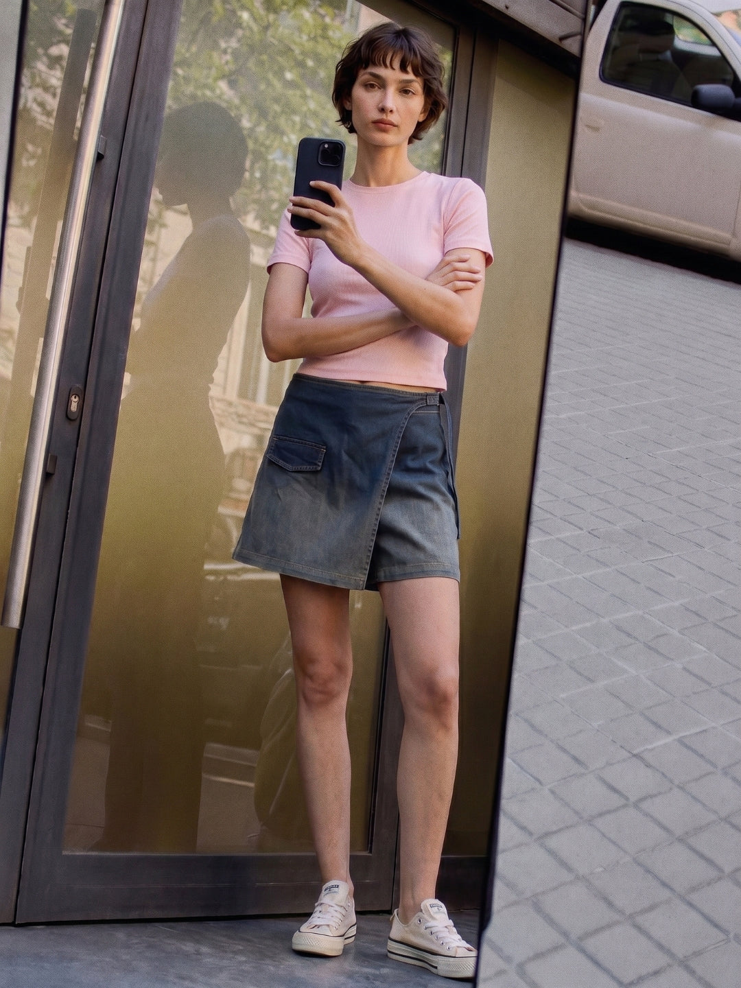 Slim Fit O-Neck T-shirt - Pink