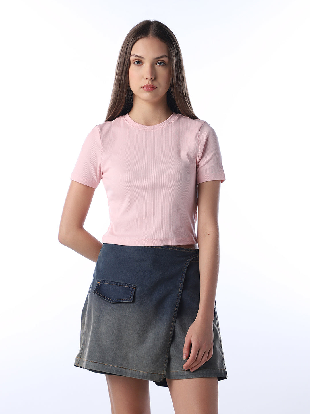 Slim Fit O-Neck T-shirt - Pink