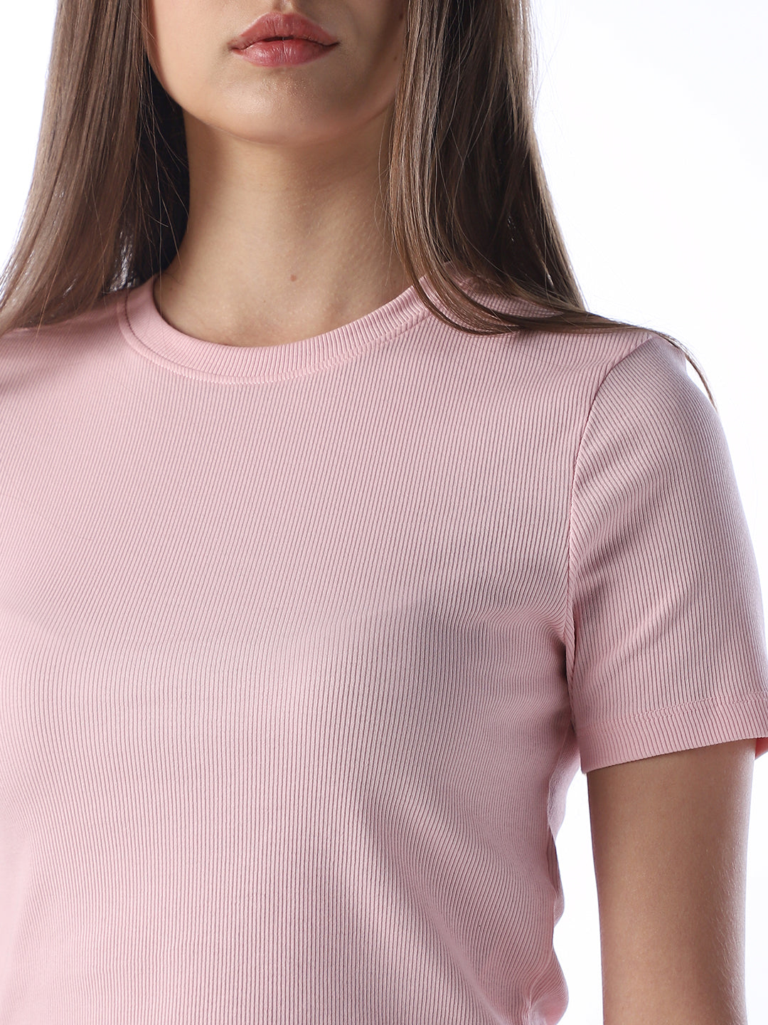 Slim Fit O-Neck T-shirt - Pink