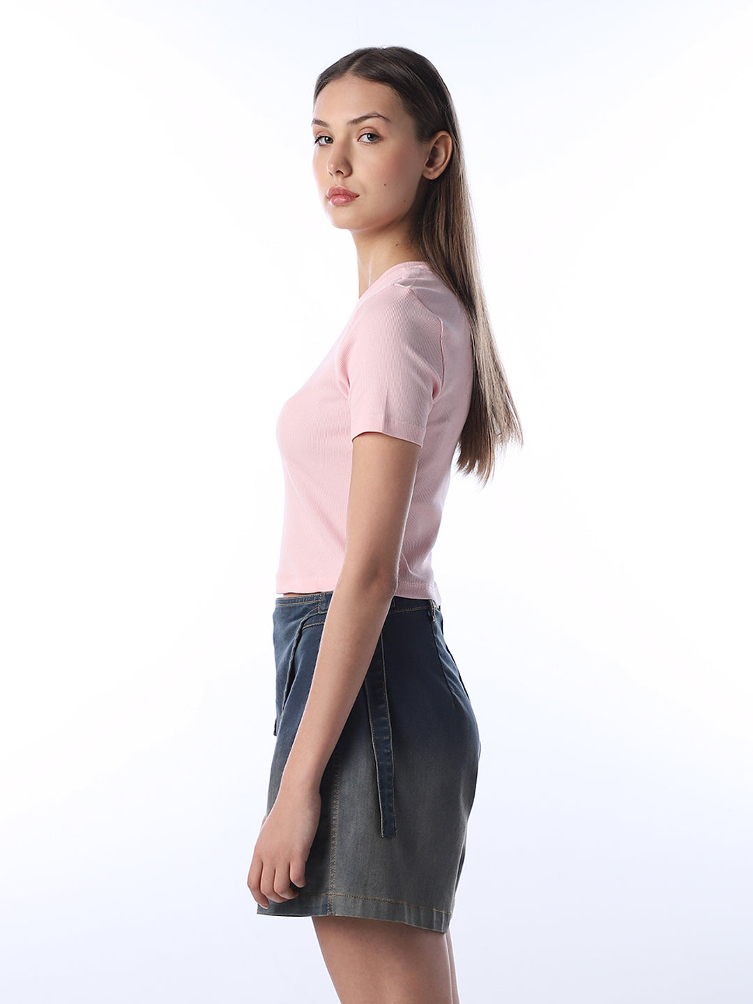 Slim Fit O-Neck T-shirt - Pink