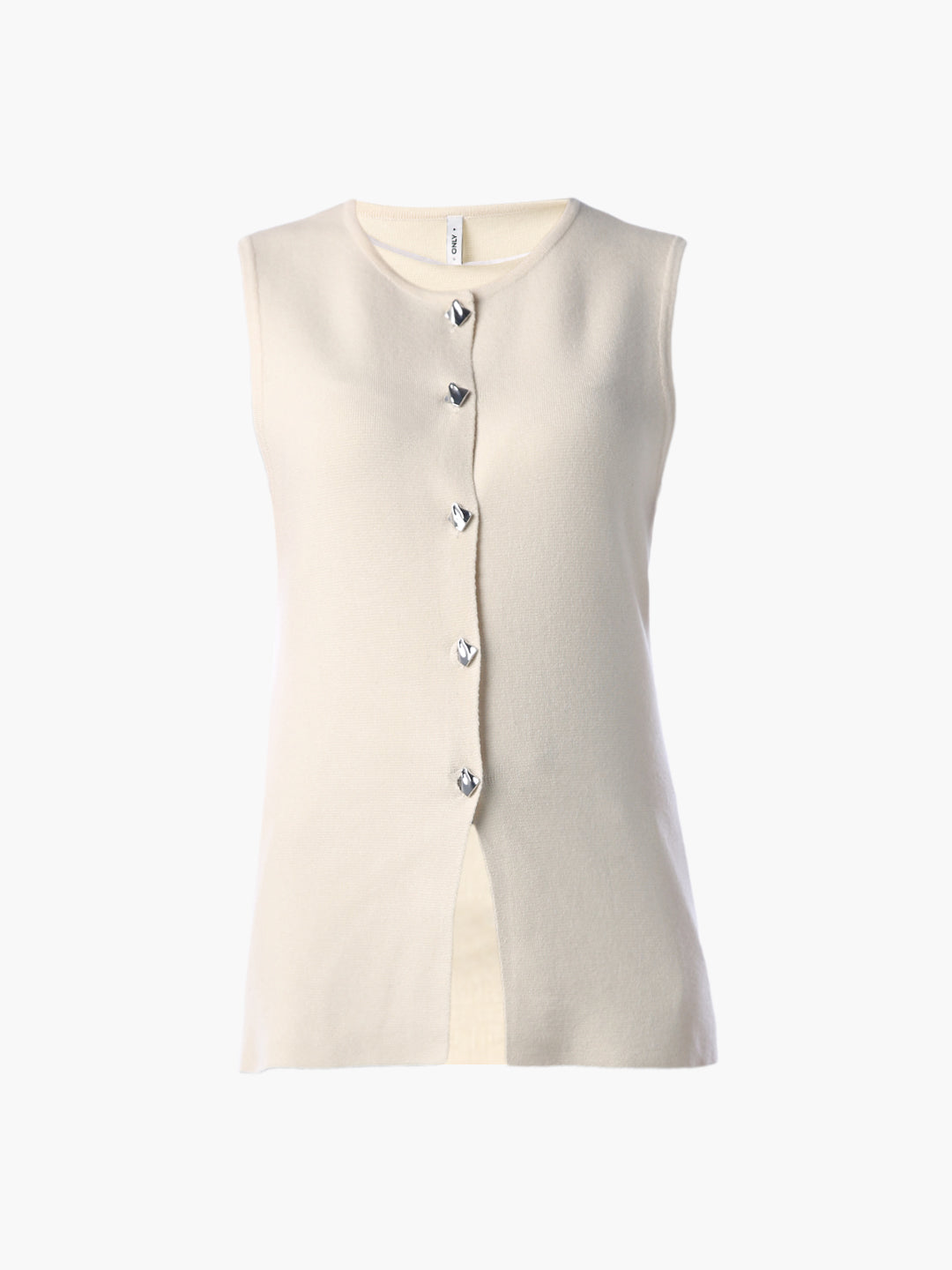 Cream Long Tailored Waistcoat