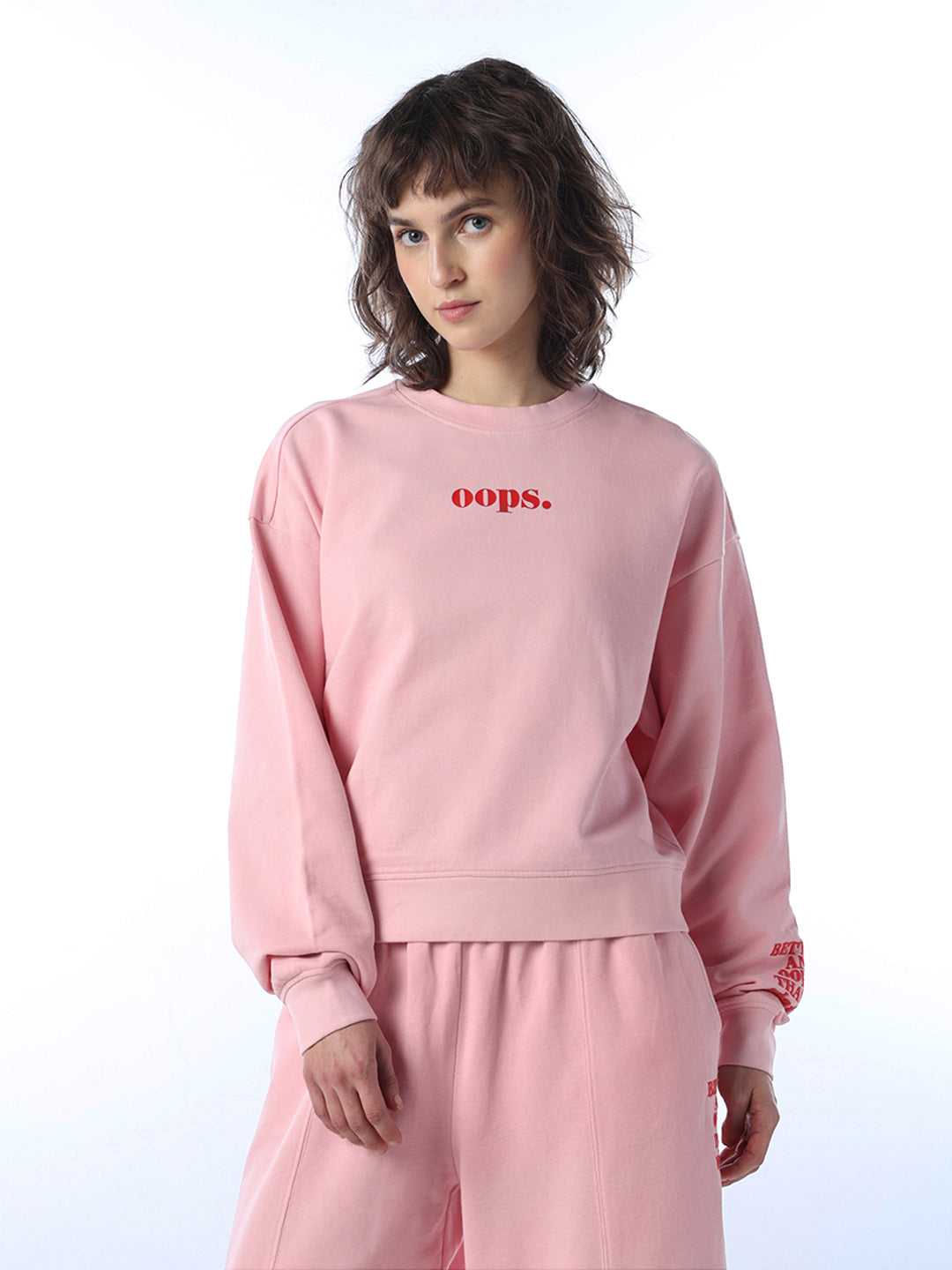 Cropped Cotton Sweatshirt